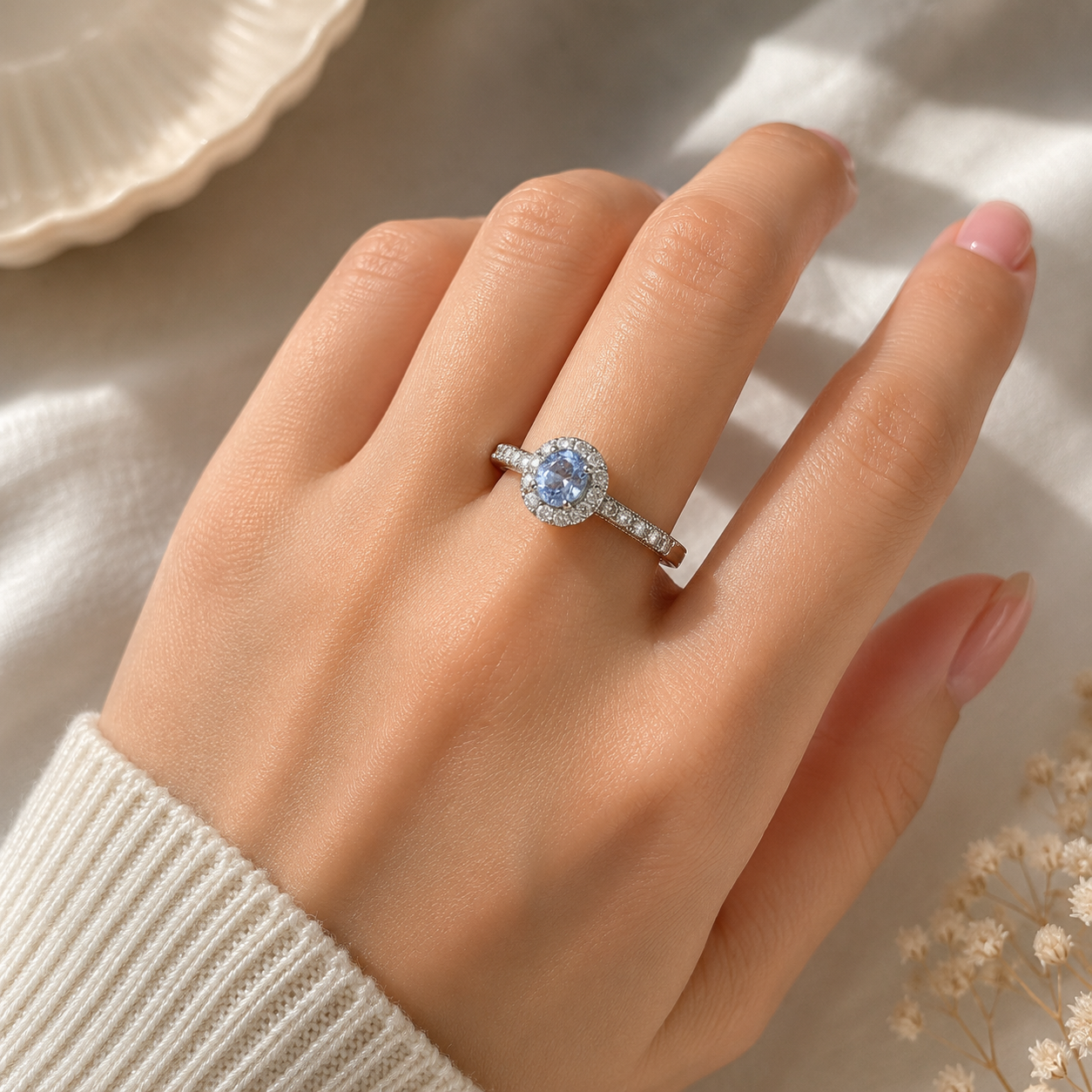 Gemstone Ring Toursouvenirsmerch Aqualisse Halo 6 - Ringjoys Gemstone Ring Toursouvenirsmerch Aqualisse Halo - Image 4