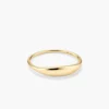 Gold Dome Ring Ringjoys Velmora Caelith Polished Band - Ringjoys