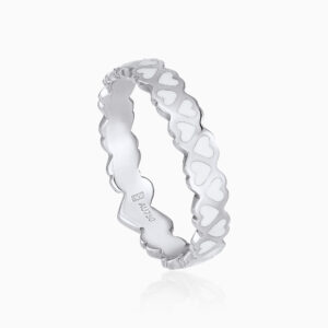 Minimalist Rings Toursouvenirsmerch Amorette Heart Lattice Sterling Silver Band
