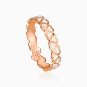 Minimalist Ring Toursouvenirsmerch Amorielle Heart Lattice Rose Gold Band