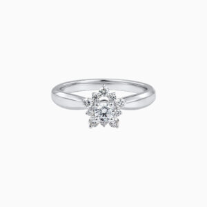 Sterling Silver Ring Ringjoys Floravelle Halo 2 - Ringjoys
