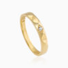 Gold Faceted Band Ring Toursouvenirsmerch Elvarix Single Round Clear Stone Angular Accent 1 - Ringjoys gold faceted band ring ringjoys elvarix single round clear stone angular accent p9mMo - Ringjoys