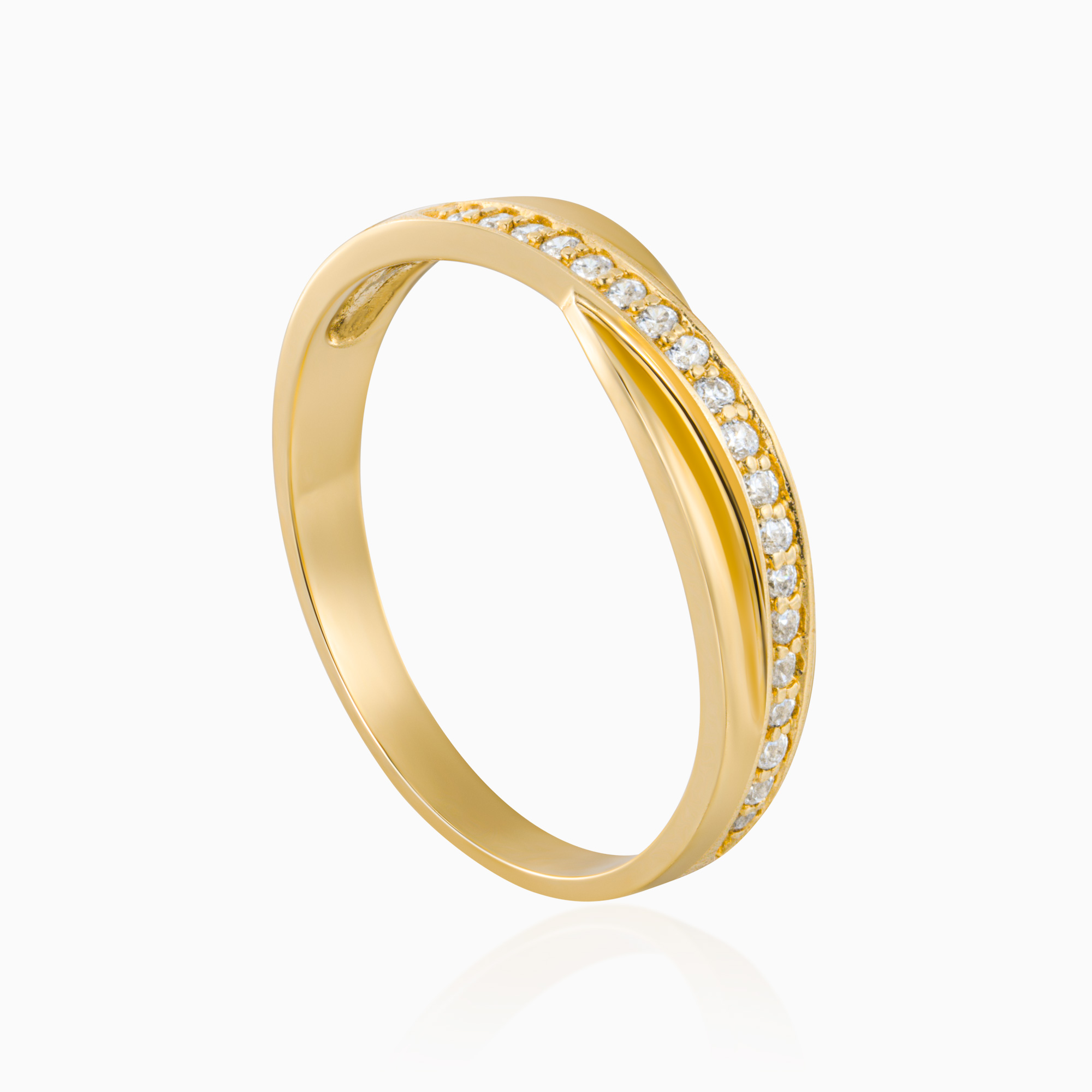 Gold Pave Edge Band Ring with Linear Stone Row Toursouvenirsmerch Elvarix Polished Design 3 - Ringjoys Gold Pave Edge Band Ring with Linear Stone Row Toursouvenirsmerch Elvarix Polished Design