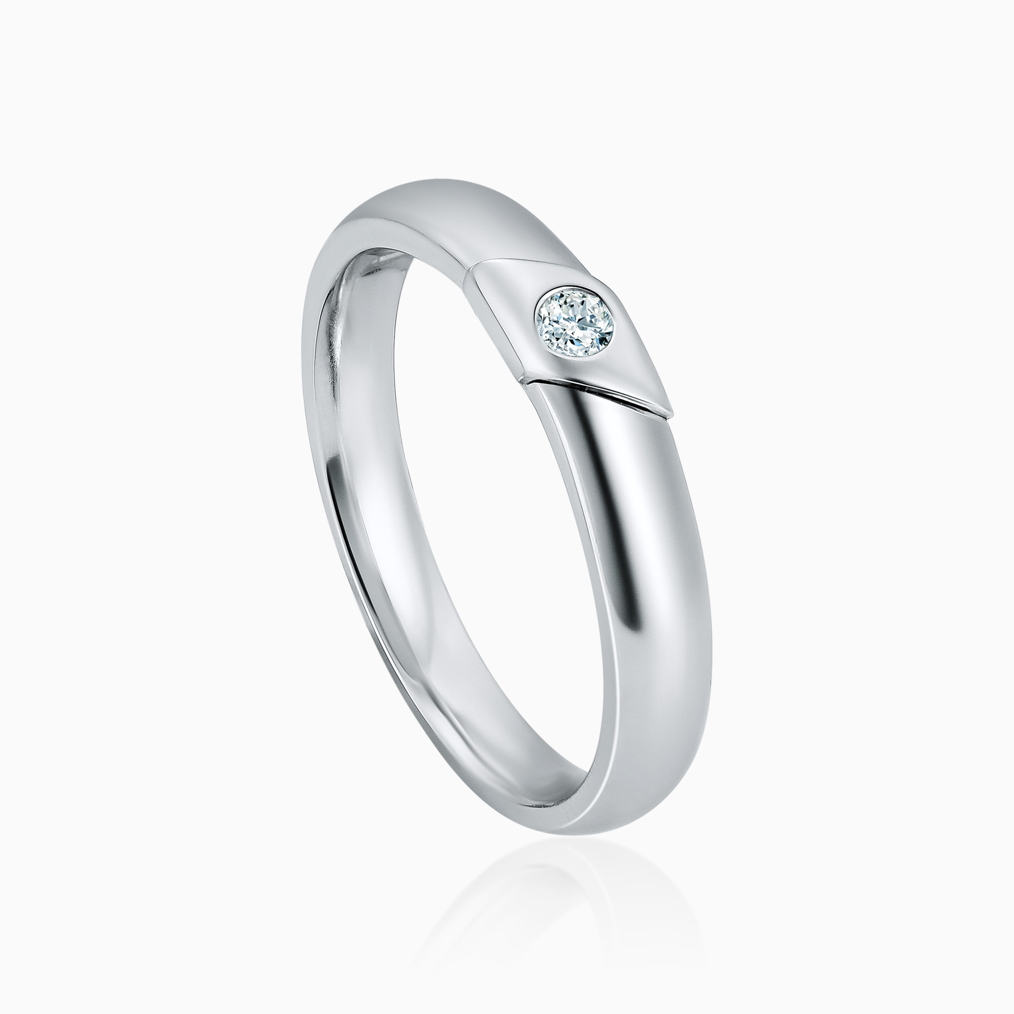 Toursouvenirsmerch Elvarix Silver Rounded Band Ring with Single Round Stone Inset Accent 3 - Ringjoys Toursouvenirsmerch Elvarix Silver Rounded Band Ring with Single Round Stone Inset Accent