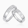 ringjoys mirvexa silver matching band ring set with round stone inset accents yWDDO - Ringjoys