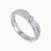 Toursouvenirsmerch Norvique Silver Pave Split Band Ring with Square Center Stone Accent