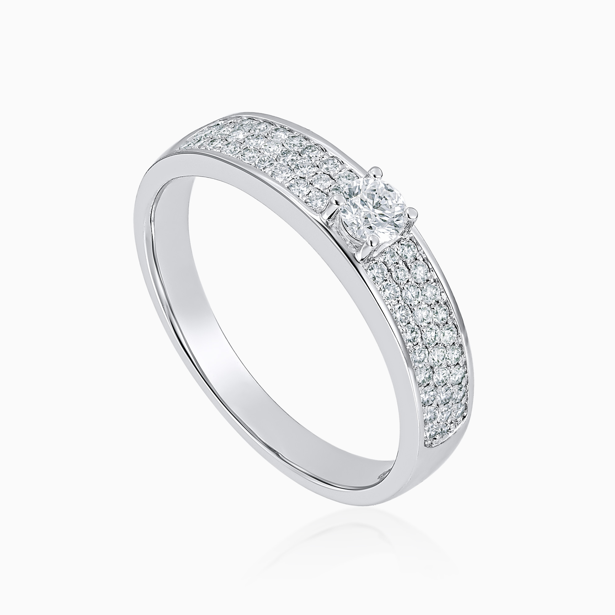 Toursouvenirsmerch Quenvara Silver Wide Pave Band Ring with Raised Center Stone Cluster 3 - Ringjoys Toursouvenirsmerch Quenvara Silver Wide Pave Band Ring with Raised Center Stone Cluster