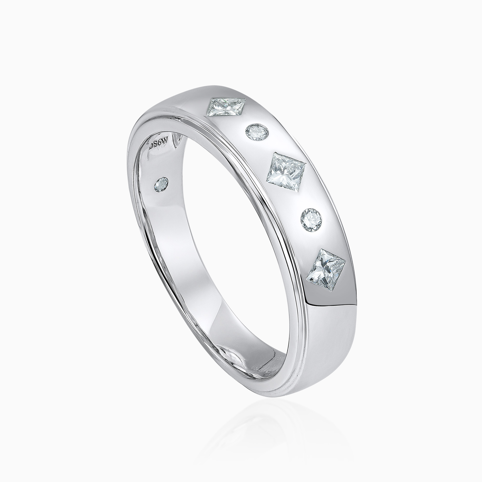 Toursouvenirsmerch Solvexa Silver Geometric Band Ring with Mixed Shape Stone Inset Accents 3 - Ringjoys Toursouvenirsmerch Solvexa Silver Geometric Band Ring with Mixed Shape Stone Inset Accents