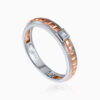 Toursouvenirsmerch Solvexa Silver Rose Gold Dual Tone Ribbed Band with Square Stone Accent 1 - Ringjoys ringjoys solvexa silver rose gold dual tone ribbed band with square stone accent kyTta - Ringjoys