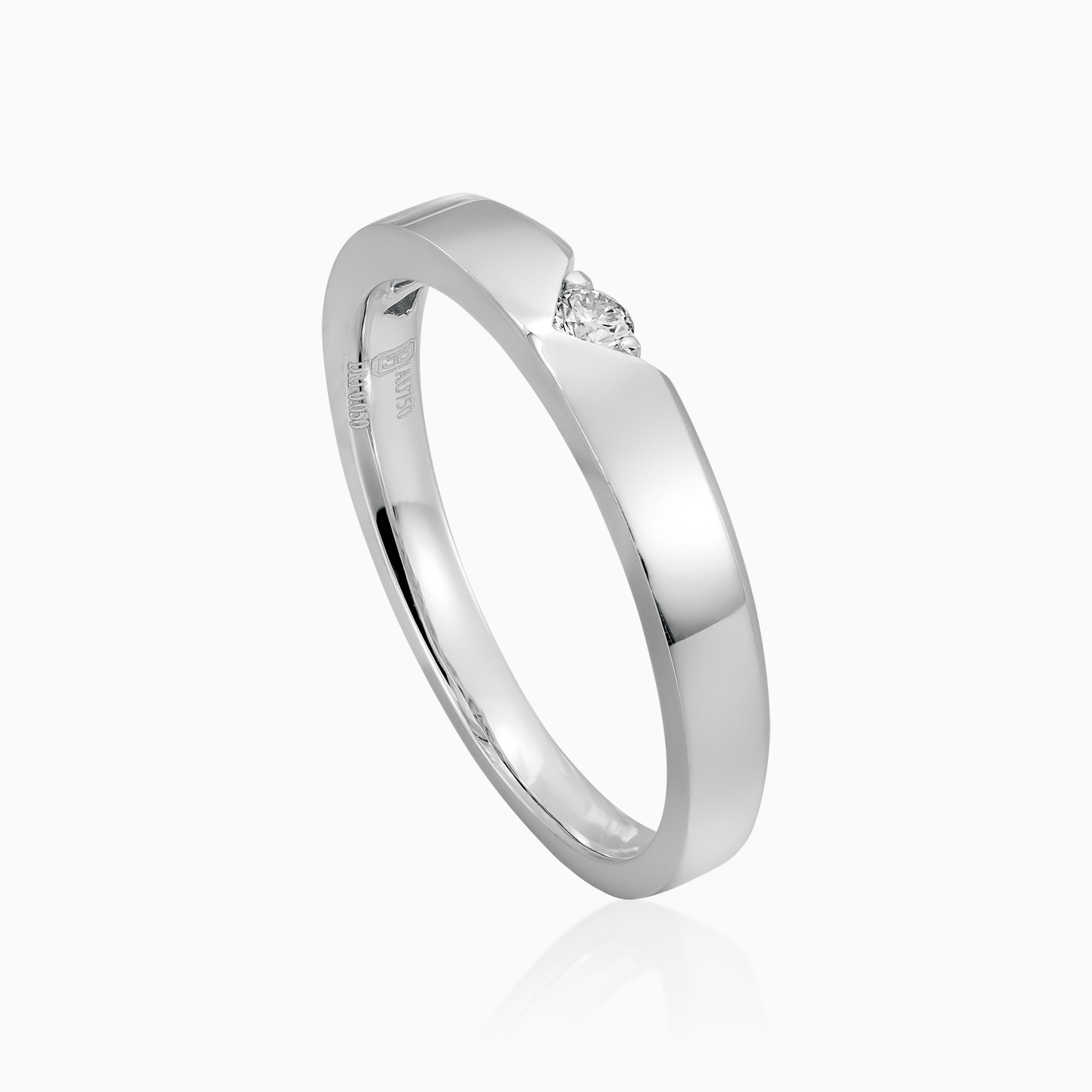 Toursouvenirsmerch Velmora Silver Angular Band Ring with Raised Clear Stone Geometric Accent 3 - Ringjoys Toursouvenirsmerch Velmora Silver Angular Band Ring with Raised Clear Stone Geometric Accent