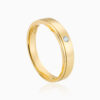 Toursouvenirsmerch Velquora Gold Smooth Band Ring with Single Round Stone Bezel Accent 1 - Ringjoys ringjoys velquora gold smooth band ring with single round stone bezel accent cSS6W - Ringjoys