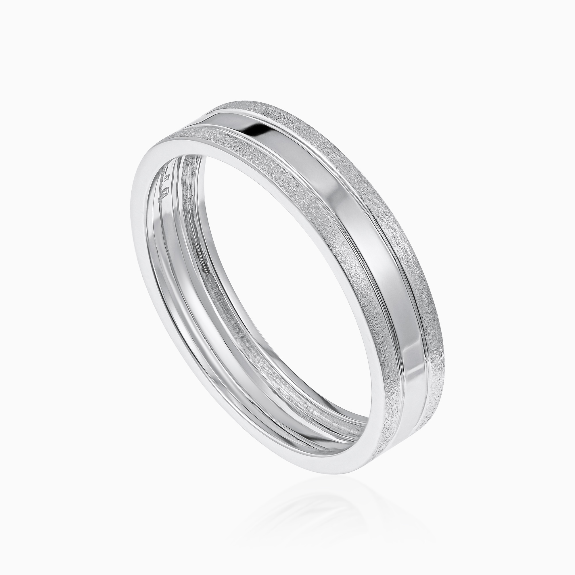 Toursouvenirsmerch Zelmora Silver Double Groove Band Ring with Fine Textured Edge Finish 3 - Ringjoys Toursouvenirsmerch Zelmora Silver Double Groove Band Ring with Fine Textured Edge Finish