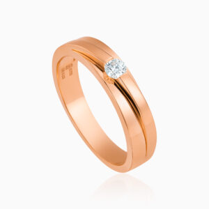 Rose Gold Double Groove Band Ring Toursouvenirsmerch Auvrisa Square Clear Stone Accent