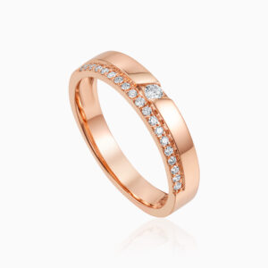 Rose Gold Pave Split Band Ring Toursouvenirsmerch Quenvixa Linear Clear Stone Row Accent
