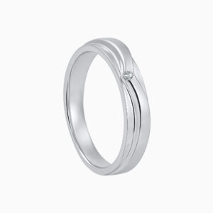 Silver Double Groove Band Ring with Tiny Stone Accent Toursouvenirsmerch Norvexa Sleek Finish