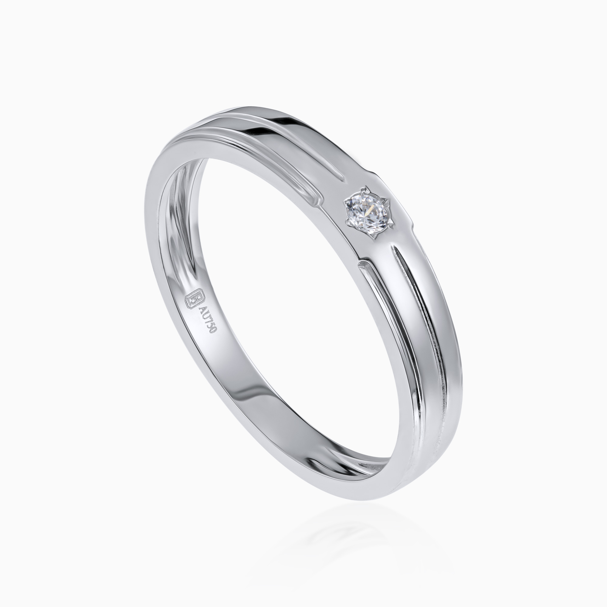 Silver Grooved Band Ring Toursouvenirsmerch Tavrixa Square Stone Accent Polished Finish 3 - Ringjoys Silver Grooved Band Ring Toursouvenirsmerch Tavrixa Square Stone Accent Polished Finish