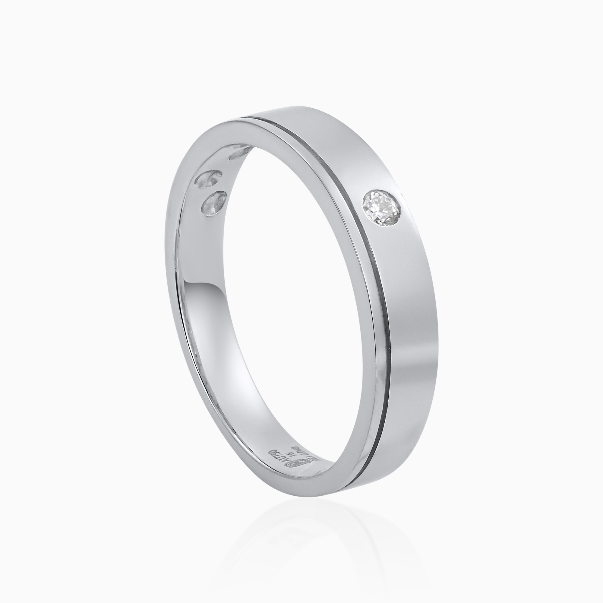 Silver Minimal Groove Band Ring with Single Round Stone Toursouvenirsmerch Xelvora Finish 3 - Ringjoys Silver Minimal Groove Band Ring with Single Round Stone Toursouvenirsmerch Xelvora Finish