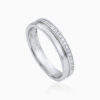 Silver Pave Edge Band Ring Toursouvenirsmerch Quenvora Double Groove Sparkle Stone Design