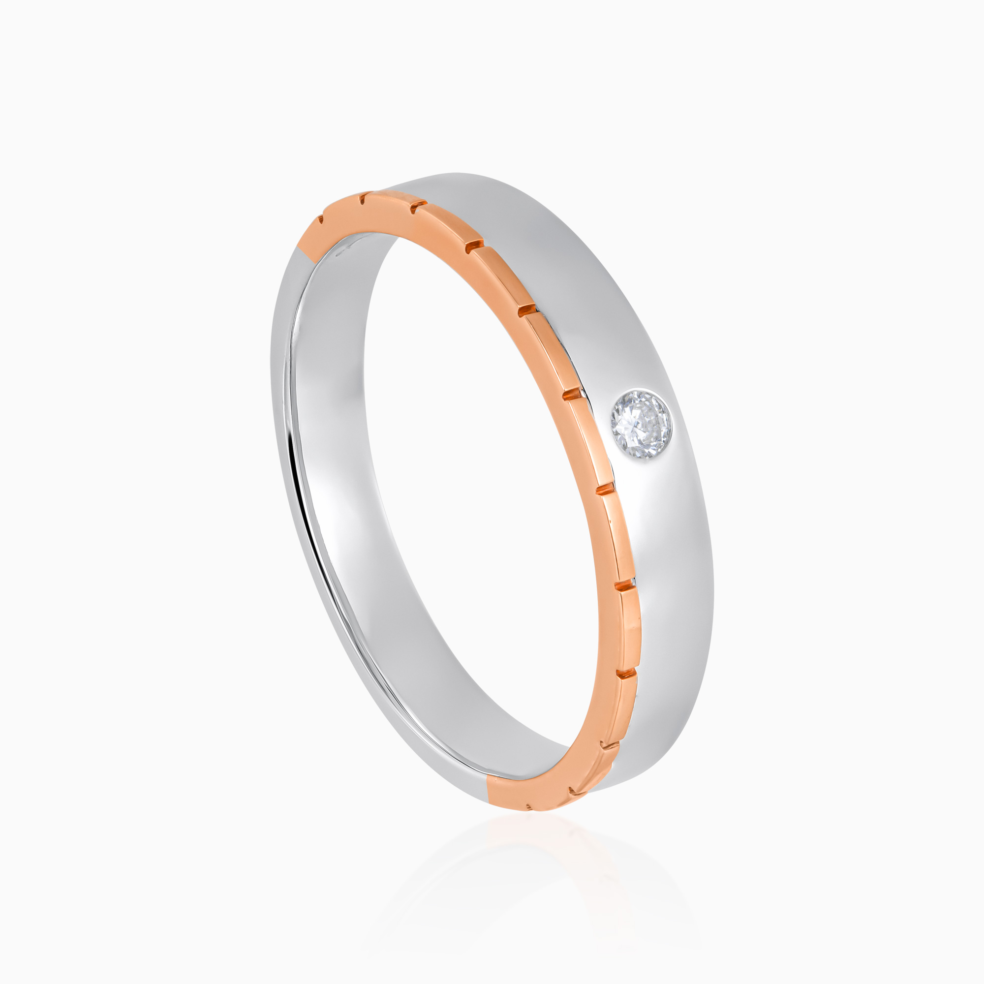 Silver Rose Gold Dual Tone Band Ring Toursouvenirsmerch Veltrixa Round Stone Accent Design 3 - Ringjoys Silver Rose Gold Dual Tone Band Ring Toursouvenirsmerch Veltrixa Round Stone Accent Design