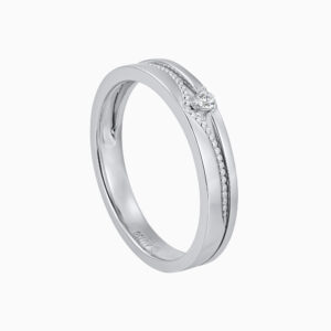 Silver Slim Pave Edge Ring Toursouvenirsmerch Xervona Raised Stone Accent Polished Band