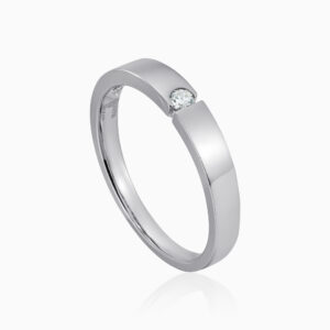 Silver Split Groove Band Ring Toursouvenirsmerch Xavora Single Round Stone Center Accent