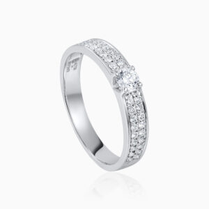 Silver Wide Pave Band Ring Toursouvenirsmerch Quenvora Raised Center Stone Cluster Accent