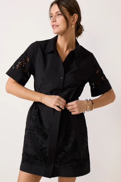 Black Avelora Cutwork Lace Shirt Dress Toursouvenirsmerch Button Mini Casual Style 3 - Ringjoys Black Avelora Cutwork Lace Shirt Dress Toursouvenirsmerch Button Mini Casual Style