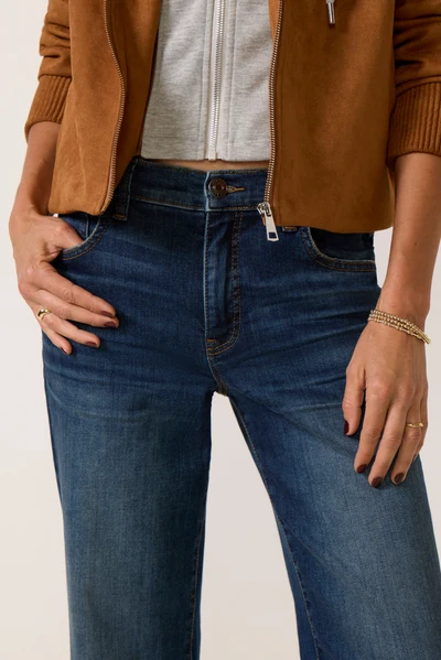 Blue Virella Cropped Wide Leg Jeans Washed Denim Toursouvenirsmerch High Rise Casual Modern Fit 4 - Ringjoys Blue Virella Cropped Wide Leg Jeans Washed Denim Toursouvenirsmerch High Rise Casual Modern Fit - Image 2