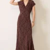 Burgundy Toursouvenirsmerch Nuvella Abstract Print Vneck Maxi Dress Flowing Casual Feminine Style 1 - Ringjoys Burgundy Toursouvenirsmerch Nuvella Abstract Print Vneck Maxi Dress Flowing Casual Feminine Style 1 - Ringjoys