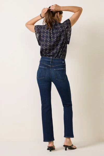 Navy Elvara Slim Straight Jeans Toursouvenirsmerch Washed Denim High Rise Classic Everyday Fit 4 - Ringjoys Navy Elvara Slim Straight Jeans Toursouvenirsmerch Washed Denim High Rise Classic Everyday Fit - Image 3